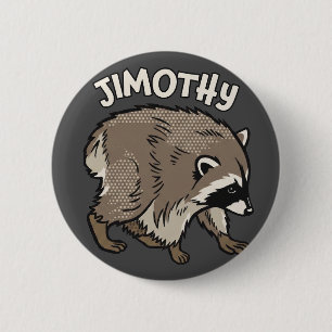 Jimothy Wasbeer Comic Stijl Dier Ronde Button 5,7 Cm