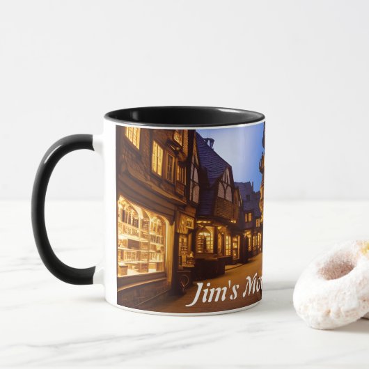 JIm's Morning Cafeïne Gepersonaliseerde Mok (Met donut)