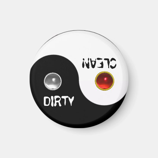 JIN JANG DIRTY CLEAN DISHWASHER MAGNET (Devant)