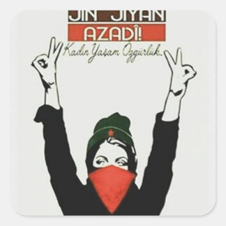 Jin Jiyan Azadi Vierkante Sticker