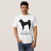 Jindo Dog Black Silhouette  T-shirt (Voorkant volledig)