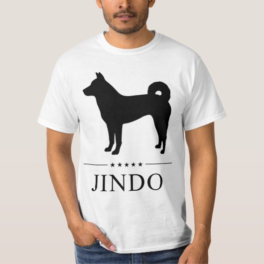 Jindo Dog Black Silhouette  T-shirt (Voorkant)