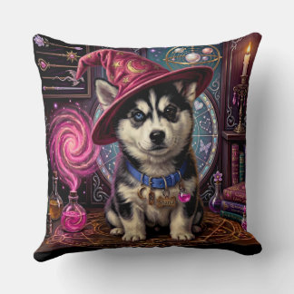 Jindo en Husky Puppy Tovenaar Kussen