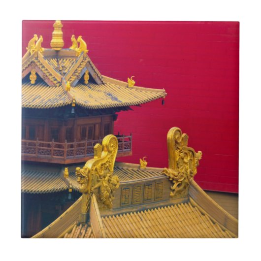 Jing'an Temple, Shanghai, China Tegeltje (Voorkant)