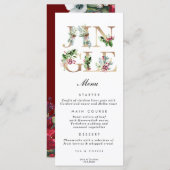 Jingl Kerstvakantie Trouwkaart Menu (Voorkant / Achterkant)