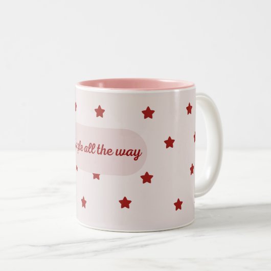 “Jingle All the Way” Cozy Christmas Mug Tweekleurige Koffiemok (Voorkant rechts)