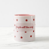 “Jingle All the Way” Cozy Christmas Mug Tweekleurige Koffiemok (Center)