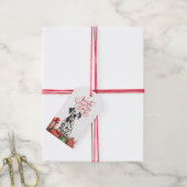 Jingle All The Way Dalmatische Hond Kerstmis Cadeaulabel (Met Touw)