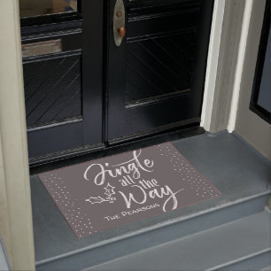 Jingle All The Way - Gepersonaliseerde Kerst Deurmat