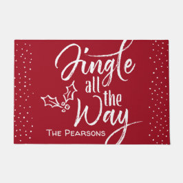 Jingle All The Way - Gepersonaliseerde Kerst Deurmat