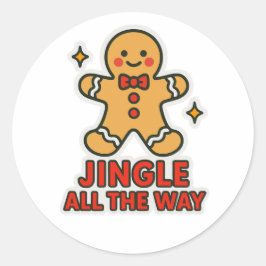 Jingle all the way ronde sticker