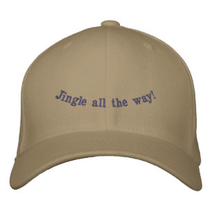 Jingle All The Way Voorkant - MC Achter Khaki Flex Geborduurde Pet