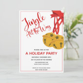 Jingle All Way Bells Fête Invitation (Debout devant)