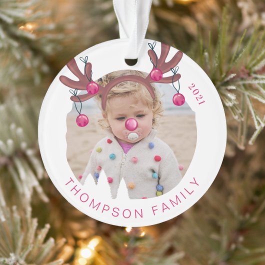 Jingle All Way Fun Photo Reindeer Antler Bells (Arbre)
