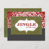 Jingle All-Way Uitnodigingen (Voorkant / Achterkant)