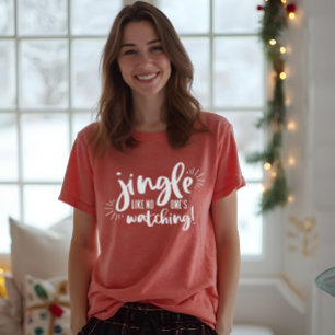 Jingle alsof niemand kijkt Leuke kerst Tri-Blend Shirt