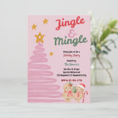 Jingle And Mingle Christmas Party Invitation (Debout devant)