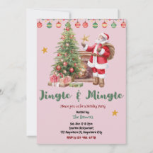 Jingle And Mingle Christmas Party Invitation