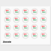 Jingle and Mingle Kerstbruilding Event Ronde Sticker (Vel)