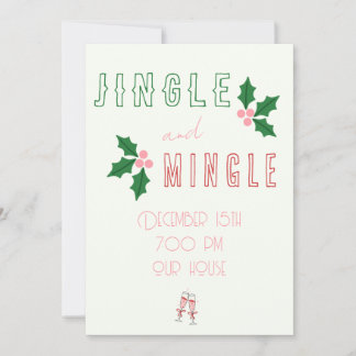 Jingle and Mingle Kerstfeest Uitnodiging