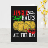 Jingle Bales Jingle Bales Jingle All The Hay Farm Kaart (Gele Bloem)