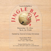 JINGLE BALL, ÉLÉGANTE INVITATION DE VACANCES ACRYL (Recto)