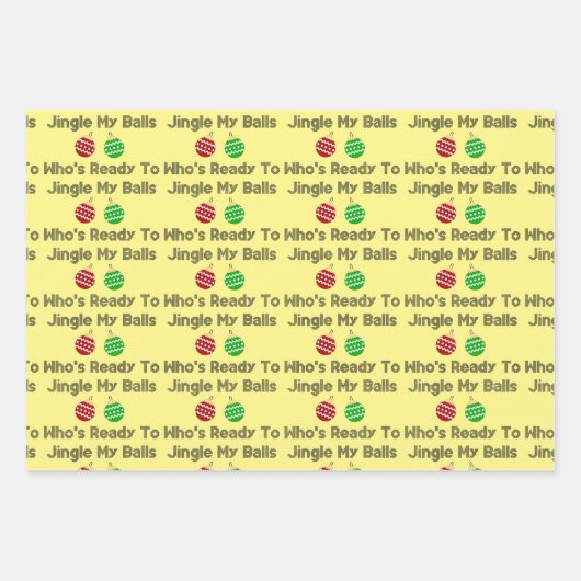 Jingle Balls Inpakpapier Vel (Voorkant)