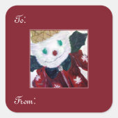 Jingle Beer Vierkante Sticker (Voorkant)