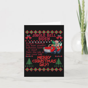 Jingle Bell Biden Kerstmis Santa Trump Lelijke Ker Kaart
