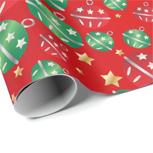 Jingle Bell-kerstsierontwerppatroon Cadeaupapier (Rol Hoek)