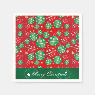 Jingle Bell-kerstsierontwerppatroon Servetten