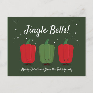 Jingle Bell Peppers Briefkaart kerst