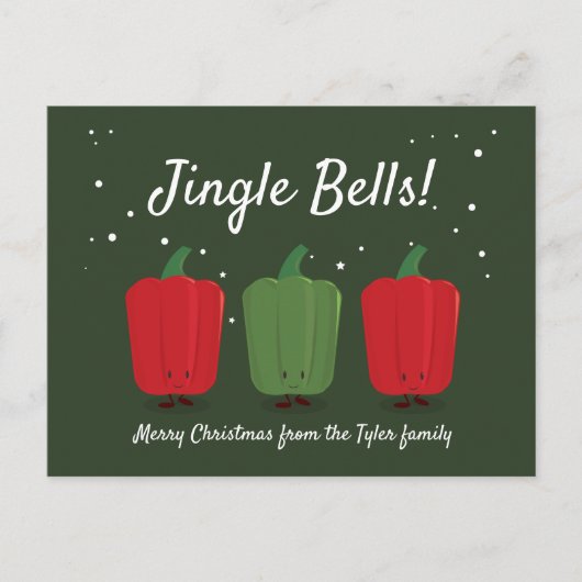 Jingle Bell Peppers Briefkaart kerst (Voorkant)