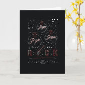 JINGLE BELL ROCK  /  Carte de Noël pliée (Fleur jaune)