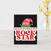 Jingle Bell Rock Star Black Christmas Toddler T Sh Kaart (Gele Bloem)