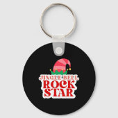 Jingle Bell Rock Star Black Christmas Toddler T Sh Sleutelhanger (Voorkant)