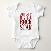 Jingle Bell Rock Star, Kerstmis Romper (Voorkant)