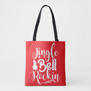Jingle Bell Rockin Feestelijk Rood & Wit Draagtas