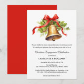 Jingle Bell Winter Kerstmis Verlovingsfeest Kaart (Voorkant / Achterkant)