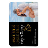 Jingle Bells Baby op Way Kerstfoto Magneet (Verticaal)