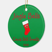 Jingle Bells, Covid Smells Ceramic Ornament (Links)