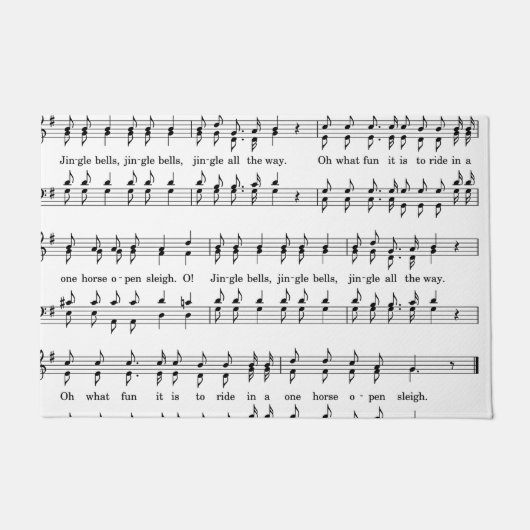 Jingle Bells-deuromat Deurmat (Voorkant)