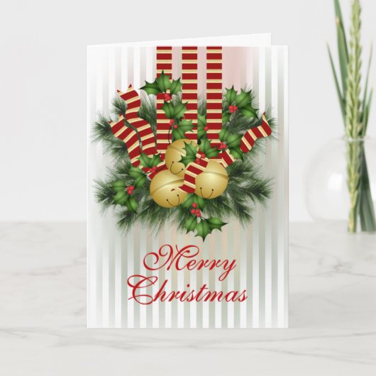 Jingle Bells Feestdagen Kaart (Voorkant)