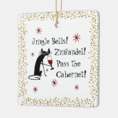 Jingle Bells Funny Kerstwijn Quote Keramisch Ornament (Links)