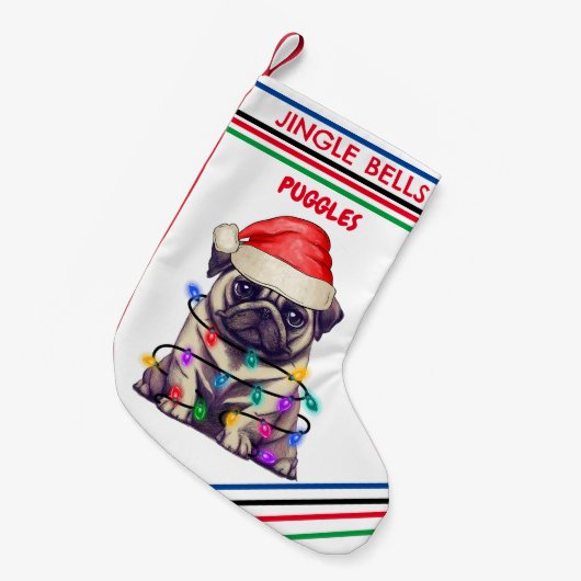 JINGLE BELLS GEPUBLICEERT Kerstmis met naam. Kleine Kerstsok (Voorkant (Hangend))