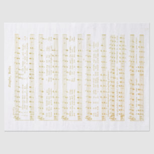 Jingle Bells Holiday Tissue Decoupage Papier Goud