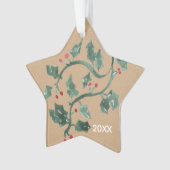 Jingle Bells Holly Ornement acrylique de vacances (devant)