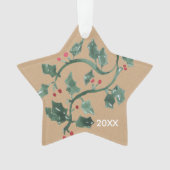 Jingle Bells Holly Ornement acrylique de vacances (devant)