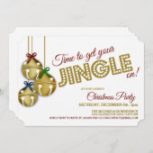 Jingle Bells Invitation de Noël (Devant / Derrière)