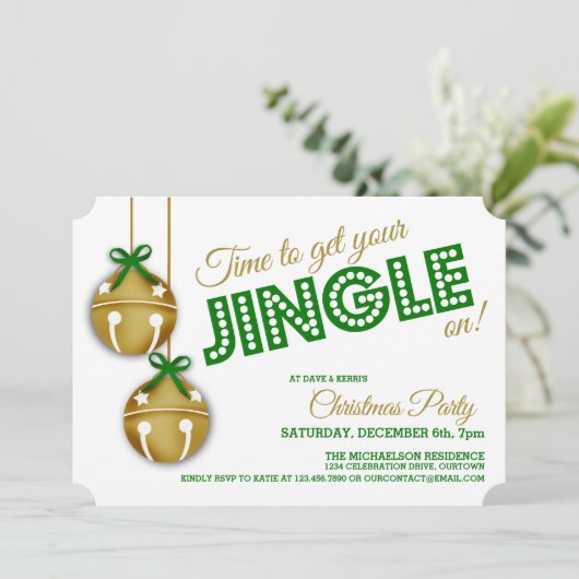 Jingle Bells Invitation de Noël (Debout devant)